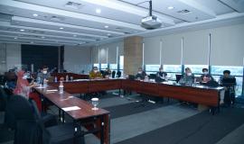 Suasana kegiatan Evaluasi dengan KemenPANRB terkait Wilayah Birokrasi Bersih dan Melayani yang bertempat di Hotel Teraskita Jakarta, (4/11).