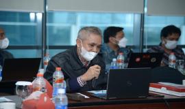 Koordinator Tata Usaha Donny Nasution turut hadir pada kegiatan evaluasi dengan KemenPANRB dan memberikan pernyataan terkait kinerja BBPPT selama 2021, Kamis (4/11).