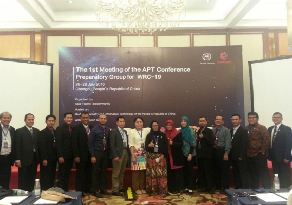Ilustrasi: Delegasi Indonesia saat mengikuti sidang perdana Asia-Pasific Telecommunity (APT) Conference Preparatory Group for WRC-19 (APG19-1) di Chengdu, Tiongkok 26-28 Juli 2016.