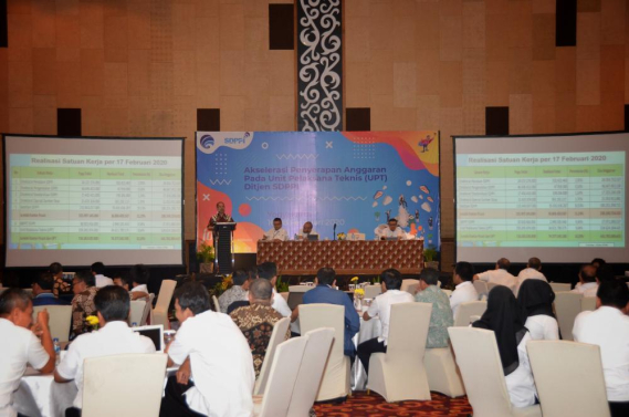 Ilustrasi: Dirjen SDPPI Ismail saat memberikan sambutan pada  acara Akselerasi Penyerapan Anggaran pada Unit Pelaksana Teknis (UPT) Ditjen SDPPI, di Hotel Alana Yogyakarta, Senin (17/2/2020).