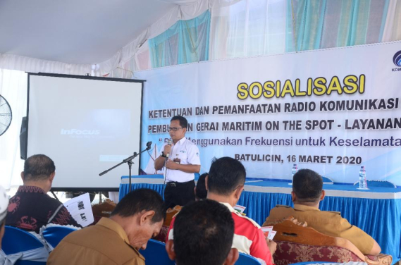 Ilustrasi: Kepala UPT Banjarmasin Mujiyo memberikan sambutan saat membuka loket MoTS di Batulicin (16/03/2020).