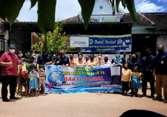 Ilustrasi: Dalam rangka peringatan Hari Bakti Postel ke-75, Balai Monitor Spektrum Frekuensi (SFR) Kelas II Batam bersama  Komunitas Postel Kepulauan Riau (Kepri), melaksanakan  Bakti Sosial dengan menyerahkan santunan  tunai dan sembako kepada  empat panti asuhan. (23/09/2020)