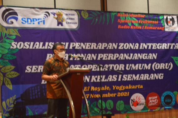 Ilustrasi: Direktur Operasi Sumber Daya, Dwi Handoko, memberi Sambutan di acara ZI Balmon Semarang, Sabtu (27/11/2021).