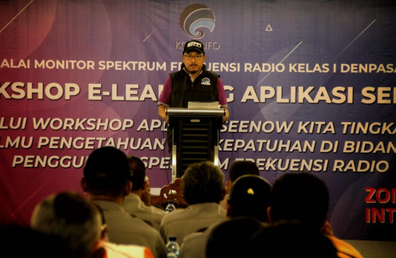 Ilustrasi: Kepala Balmon  Denpasar Zainullah Manan  membuka Workshop Aplikasi SeeNow. Selasa (27/7/2022)