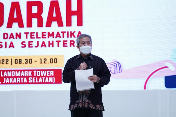 Ilustrasi: Karo Kepegawaian dan Organisasi Imam Suwandi menyampaikan sambuta dalam kegiatan Donor Darah komunitas Pos dan Telekomunikasi sebagai rangkaian Peringatan Hari Bhakti Postel ke-77, bertempat di Telkom Tower Jakarta, Rabu (08/09/2022).