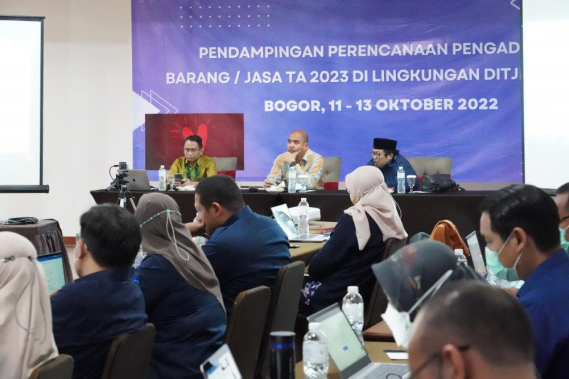 Ilustrasi: Ketua Tim Kerja Umum dan Rumah Tangga Dimas Yanuarsyah, memimpin kegiatan pendampingan perencanaan barang/jasa yang dihadiri oleh perwakilan satuan kerja Ditjen SDPPI, Rabu (12/10/2022).
